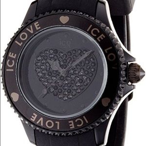 Ice watch with black Swarowski crystal